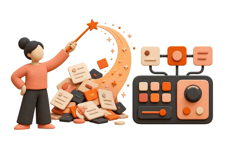 A team turning tasks into a working system