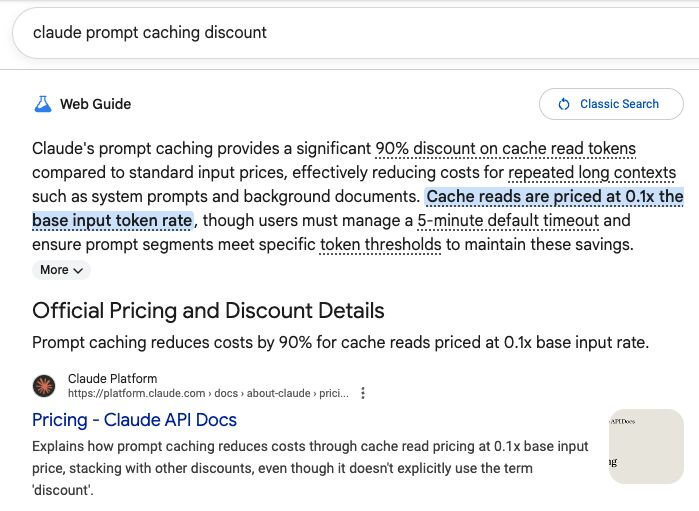 Claude prompt caching documentation and cached-input pricing information